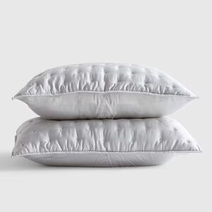 NWOT QUINCE Bamboo Dream Quilted Sham Set King Light Grey 6045